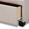 Baxton Studio Larese Beige Upholstered 2-Drawer Queen Size Platform Storage Bed 161-9901 - alternate 9